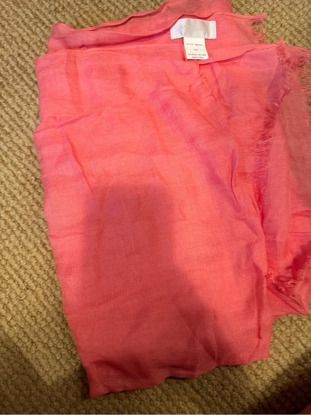 Monday Swimwear Pink Linen Sarong Cover-Up